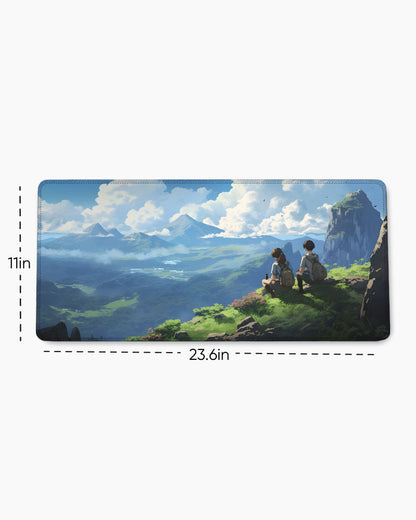 Anime character traveling Desk Mat