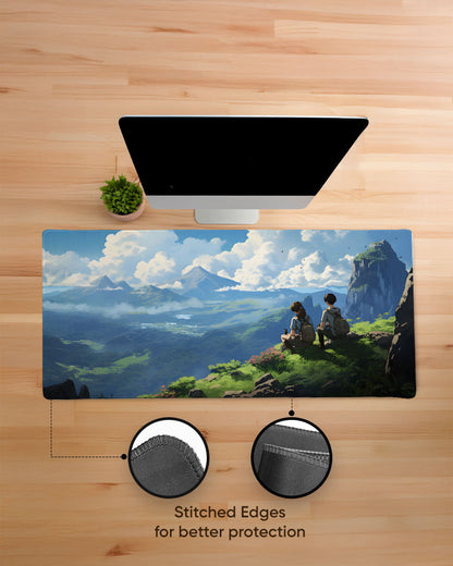 Anime character traveling Desk Mat