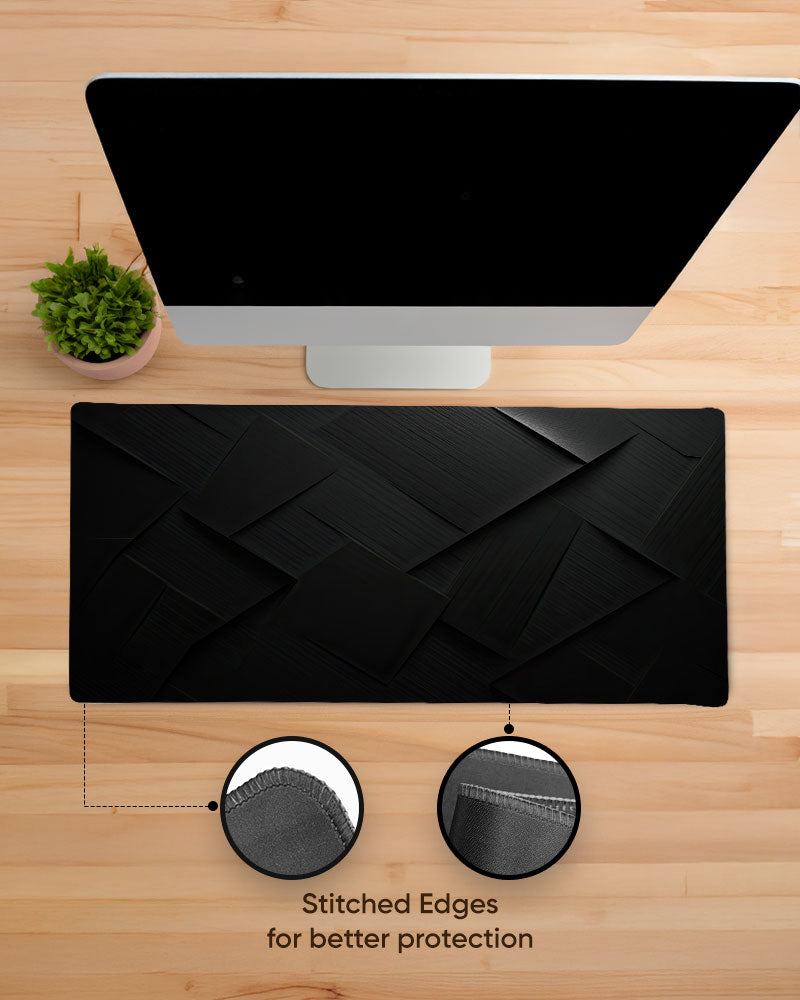 Black Carbon Texture Desk Mat