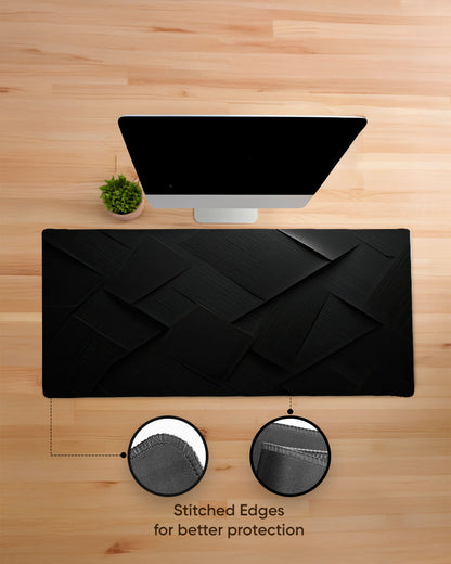 Black Carbon Texture Desk Mat