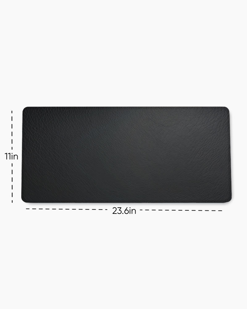 Black Leather Texture Desk Mat