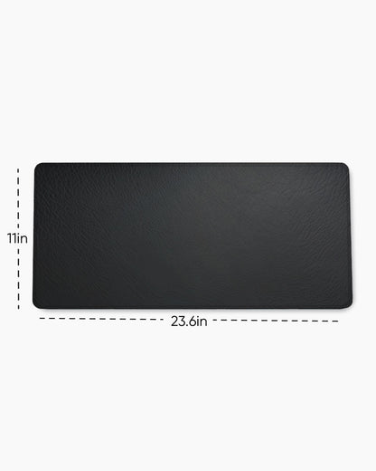 Black Leather Texture Desk Mat