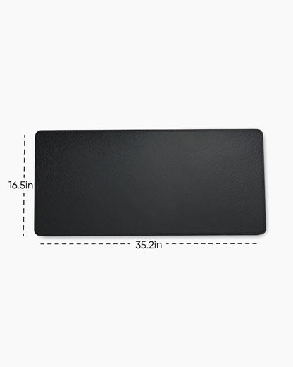 Black Leather Texture Desk Mat