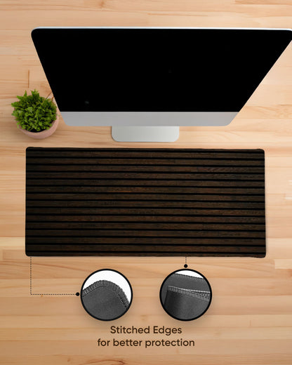 Dark Walnut Wood Desk Mat