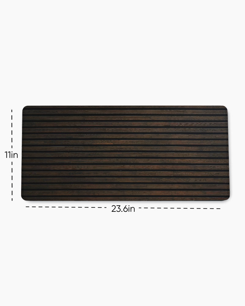 Dark Walnut Wood Desk Mat