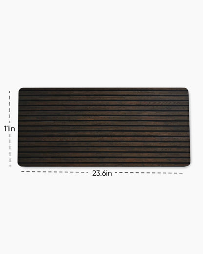 Dark Walnut Wood Desk Mat