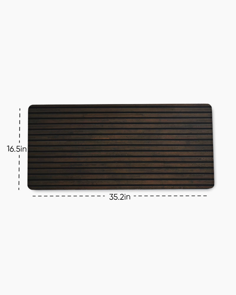 Dark Walnut Wood Desk Mat