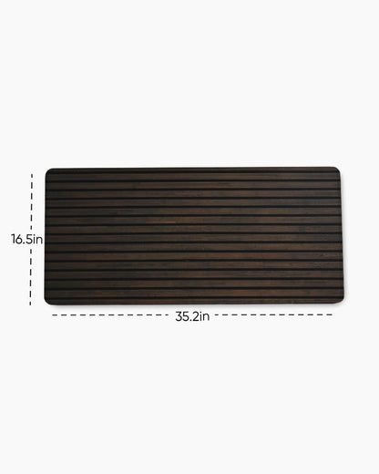 Dark Walnut Wood Desk Mat
