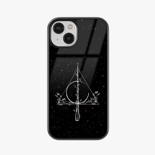 Floral Deathly Hallows Glass Case