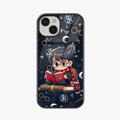 Harry Potter Reading Ghibi Art Glass Case