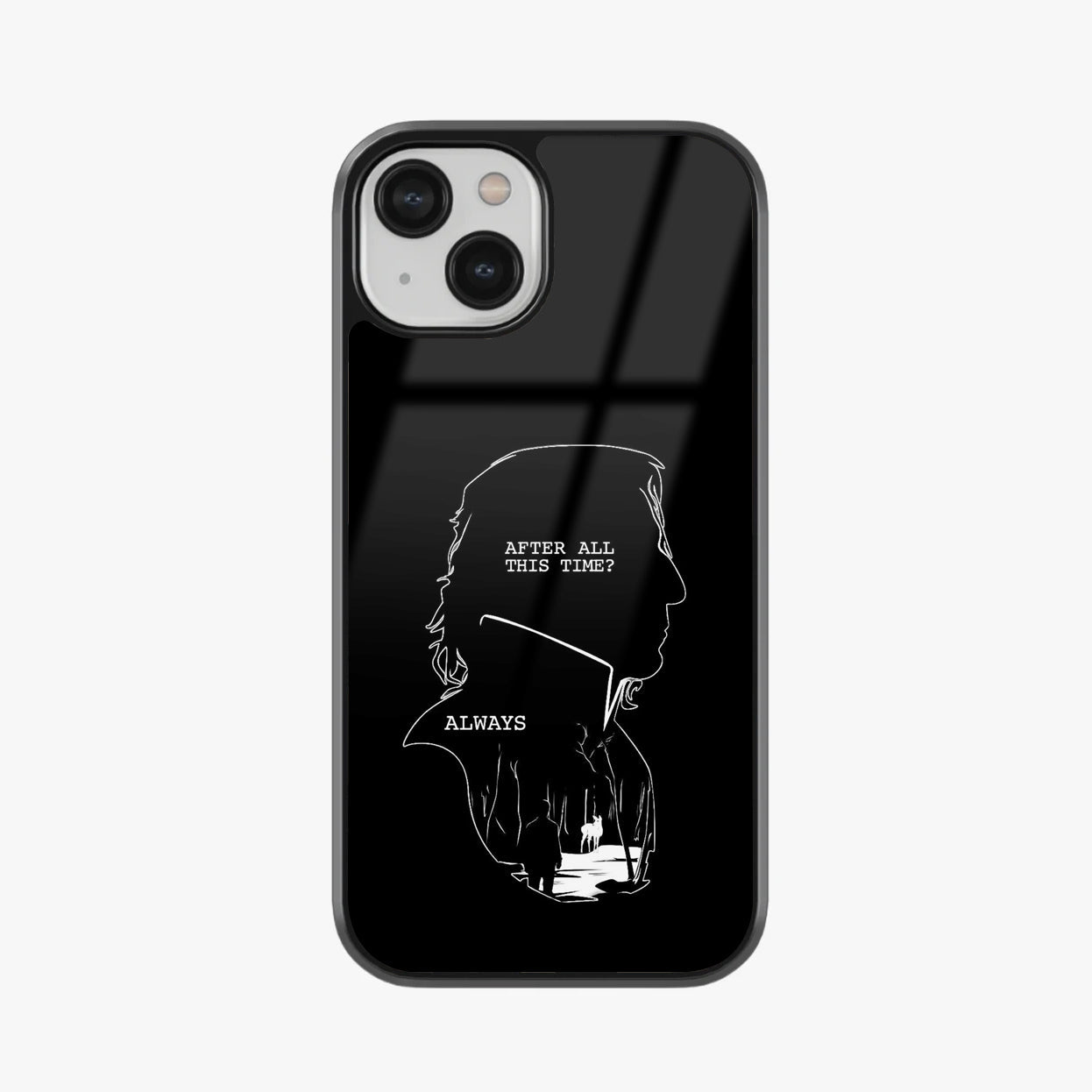 Severus Snape Always Silhouette Glass Case