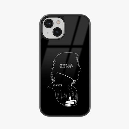 Severus Snape Always Silhouette Glass Case