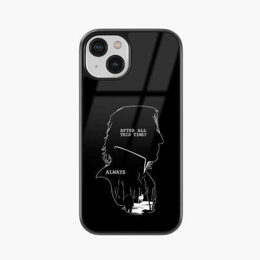 Severus Snape Always Silhouette Glass Case