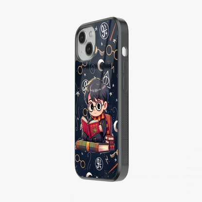 Harry Potter Reading Ghibi Art Glass Case