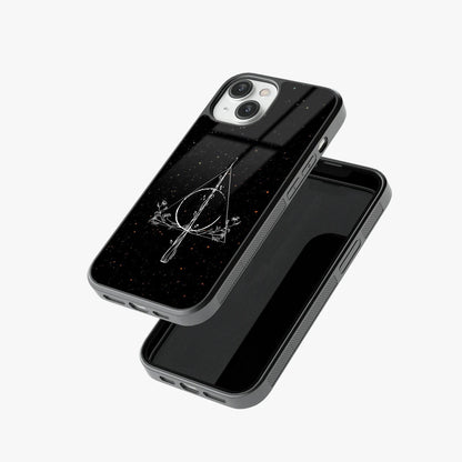 Floral Deathly Hallows Glass Case