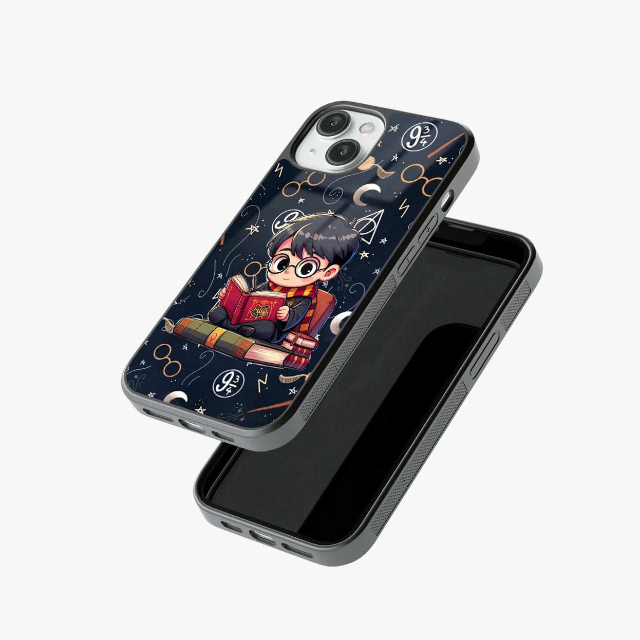Harry Potter Reading Ghibi Art Glass Case