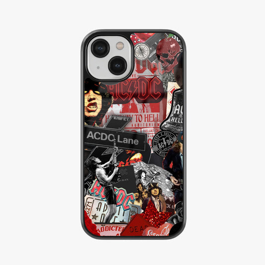 AC/DC Highway to Hell Collage Glass Case