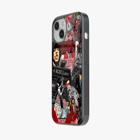 AC/DC Highway to Hell Collage Glass Case