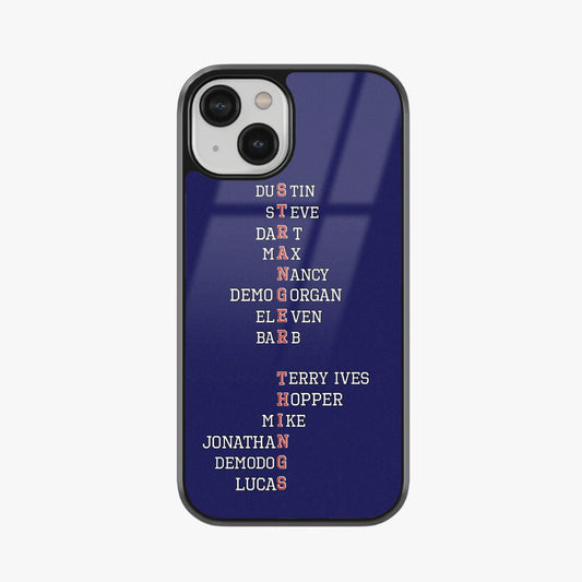 Stranger Things Name Stack Glass Case