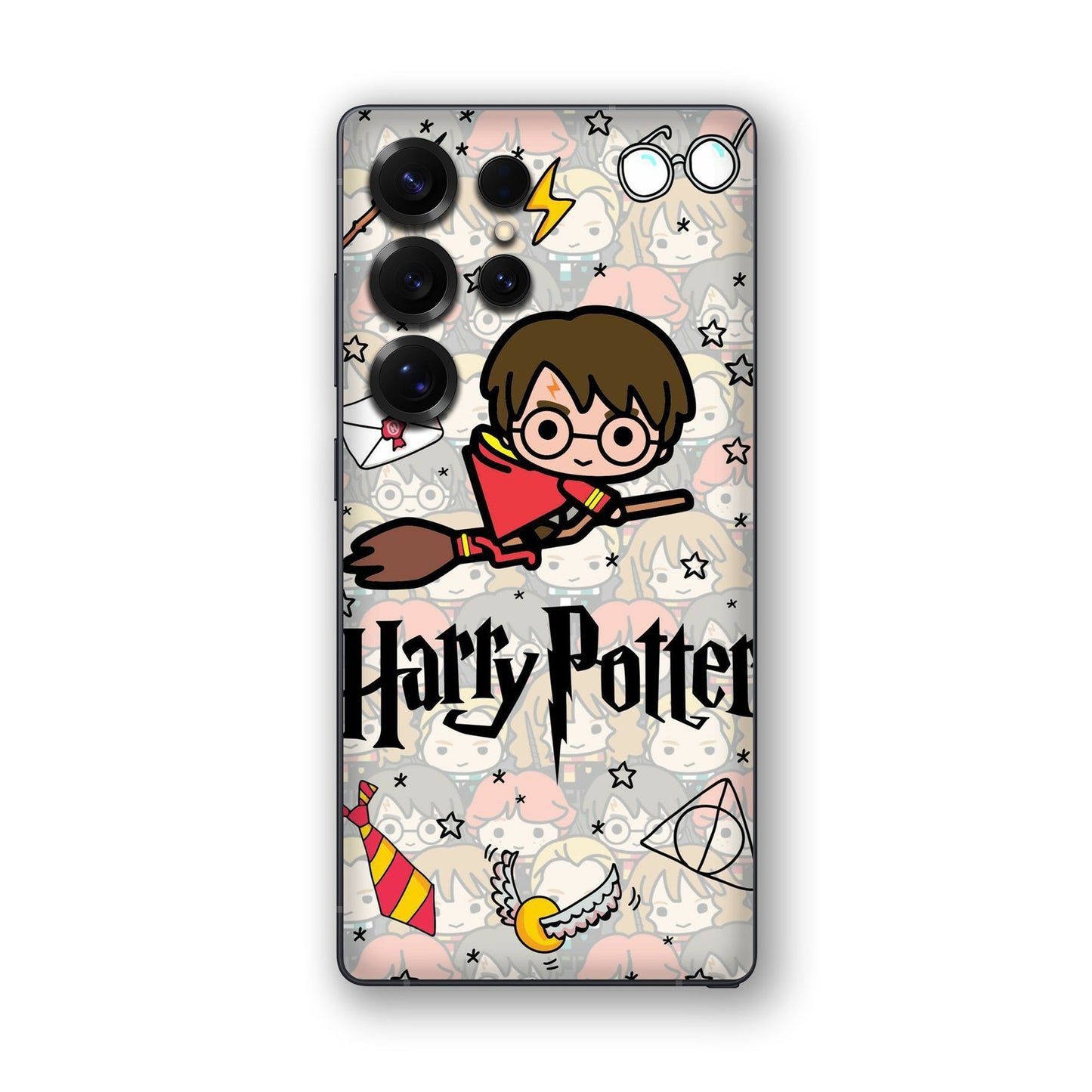 Chibi Harry Potter Magic Icons Mobile Skin