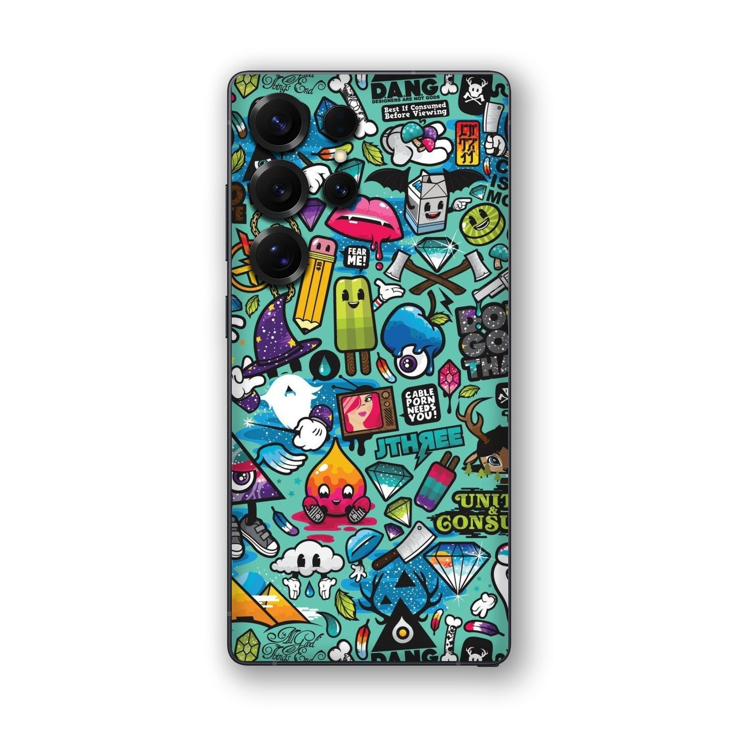 Graffiti Chaos Sticker Bomb Mobile Skin