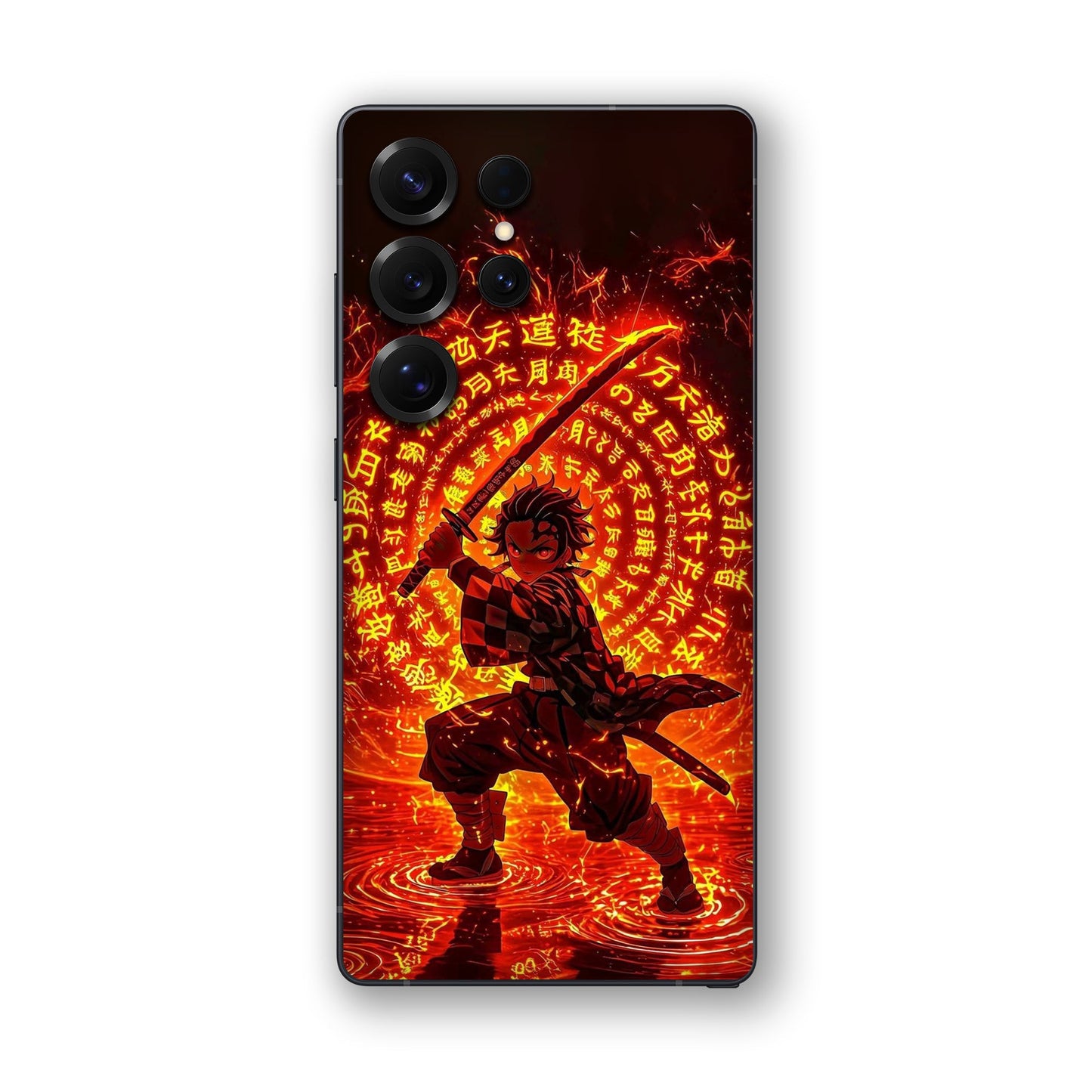 Hinokami Tanjiro Demon Slayer Flame Art Mobile Skin