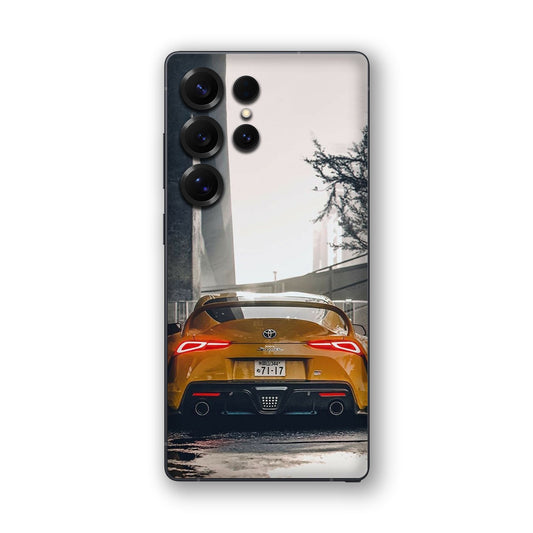 Toyota Supra GR Sports Car Yellow Edition Mobile Skin