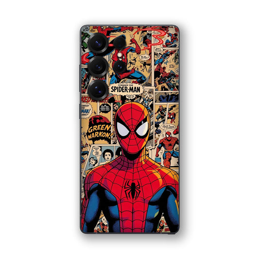 Vintage Comic Panel Spider Man Mobile Skin
