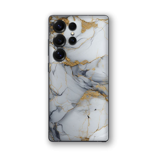 White Gold Luxury Marble Mobile Skin