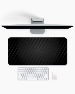 Abstract Black Desk Mat
