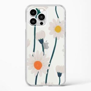 Daisy Patterned Crystal Clear Transparent Case