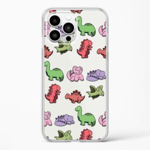 Dinosaur Pattern Crystal Clear Transparent Case