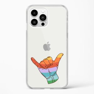 Groovy Aloha Shaka Gesture Sign Crystal Clear Transparent Case