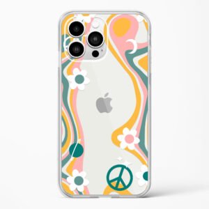 Groovy Vibes Crystal Clear Transparent Case