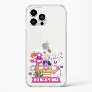 No Bad Vides Crystal Clear Transparent Case
