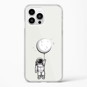 Astronaut Moon Balloon Crystal Clear Transparent Case