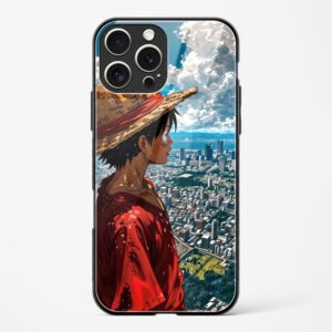 Straw Hat Overlooking the City Glass Case