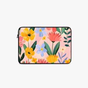 Floral Illustration Bursts Laptop - MacBook Sleeve
