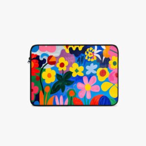 Hand-Drawn Flowers Illustration Laptop - MacBook Sleeve