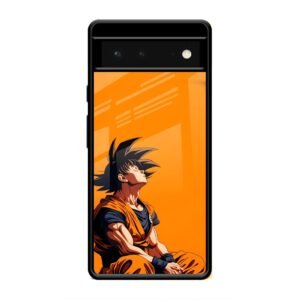 Contemplative Goku in Orange Glass Case for Google Pixel 6