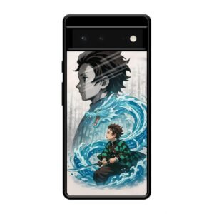 Water Dragon Warrior Glass Case for Google Pixel 6