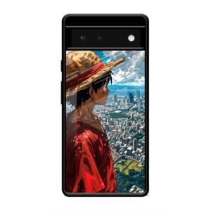 Straw Hat Overlooking the City Glass Case for Google Pixel 6