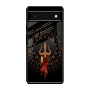 Beautiful art With Trishool Glass Case for Google Pixel 6