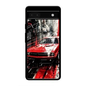 Midnight Cruiser Glass Case for Google Pixel 6a