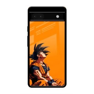 Contemplative Goku in Orange Glass Case for Google Pixel 6a