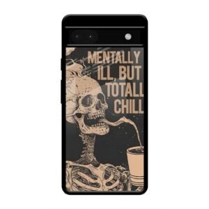 Skeleton Chill Glass Case for Google Pixel 6a