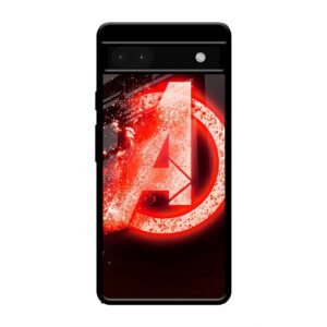 Avengers Logo Glass Case for Google Pixel 6a