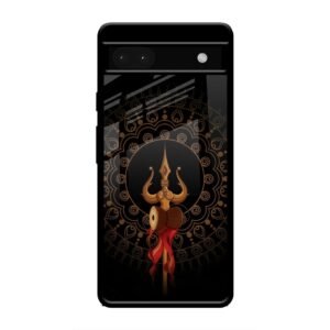 Beautiful art With Trishool Glass Case for Google Pixel 6a
