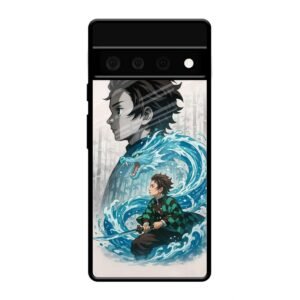 Water Dragon Warrior Glass Case for Google Pixel 6 Pro