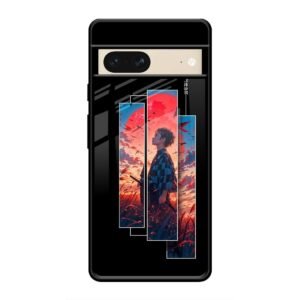 Samurai at Sunset Glass Case for Google Pixel 7